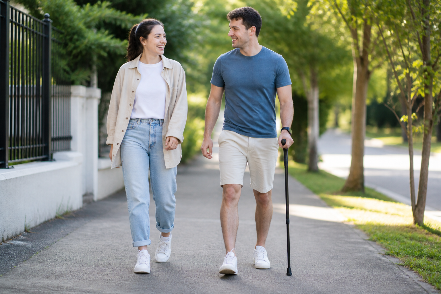 Enjoying outdoor activity during pain recovery